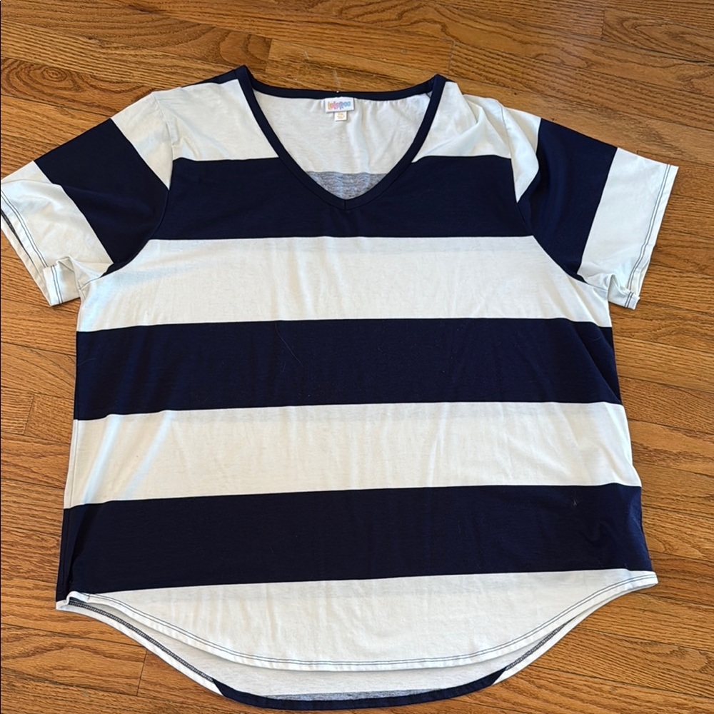 Striped V-Neck T-Shirt